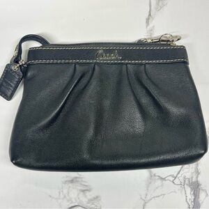Coach Colette Zip Top Wristlet in Black